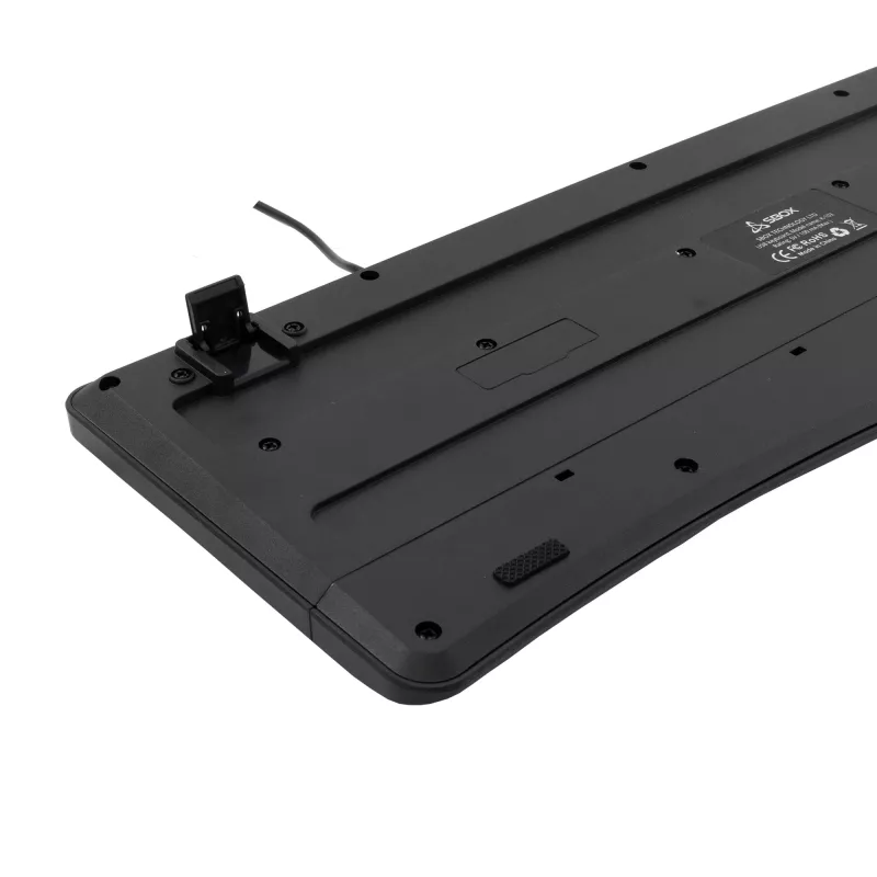 Laidinė USB klaviatūra SBOX K-103 US juoda — US išdėstymas, USB ryšys