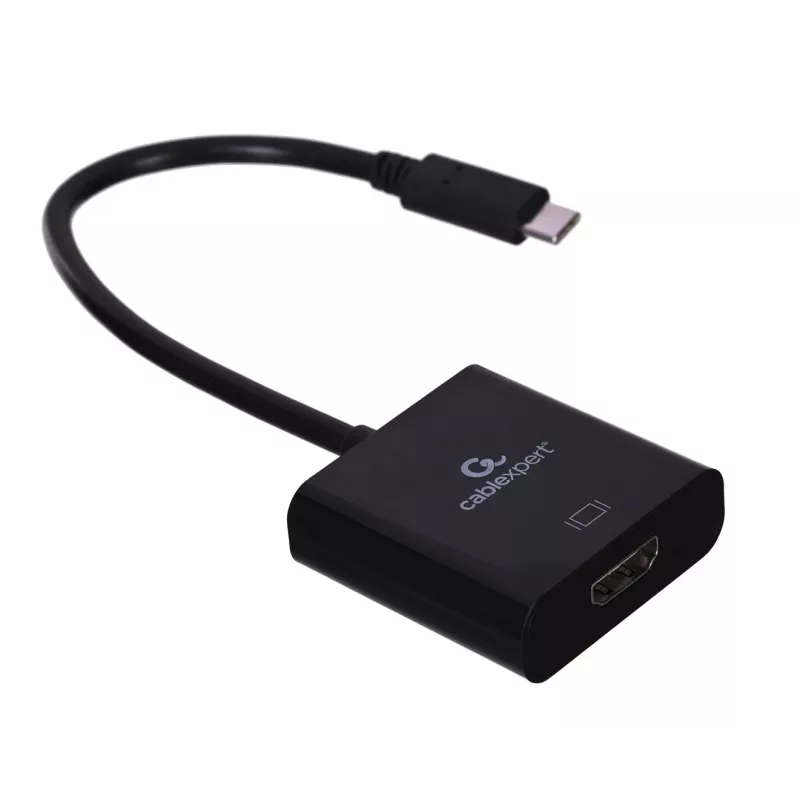 USB Type-C į HDMI adapteris Gembird A-CM-HDMIF-03, USB 2.0/3.2 Gen2, 3840×2160@30Hz, juoda