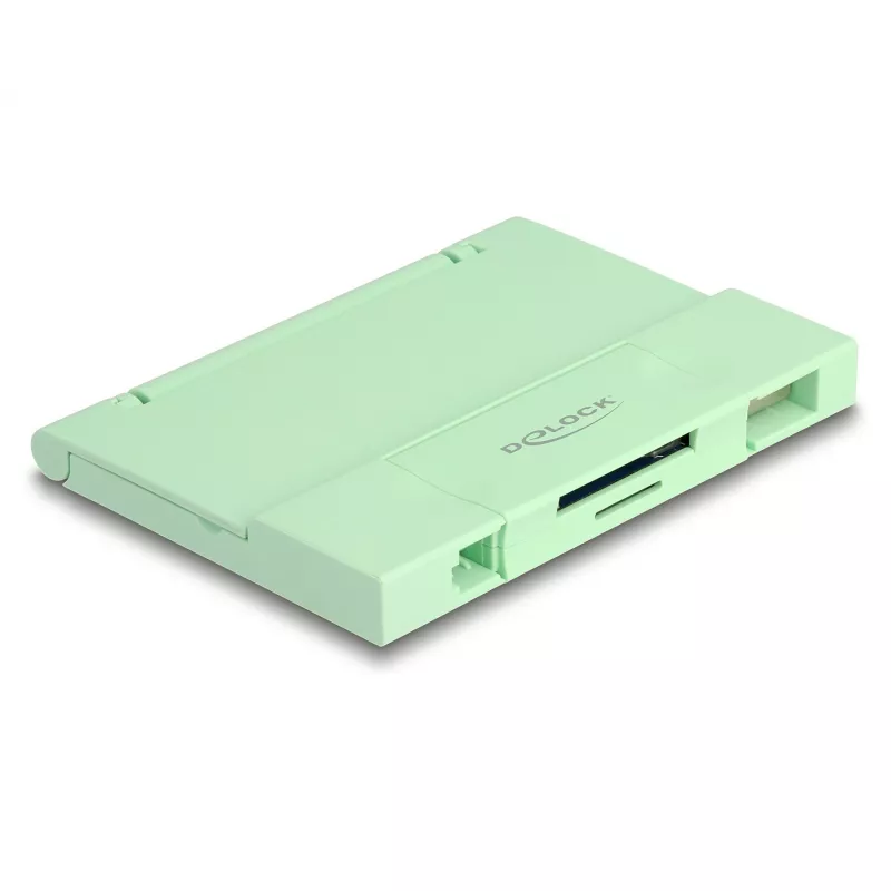 Kortelių skaitytuvas DeLOCK 91015 USB 3.2 Gen 1 Type-A/Type-C mėtinės spalvos