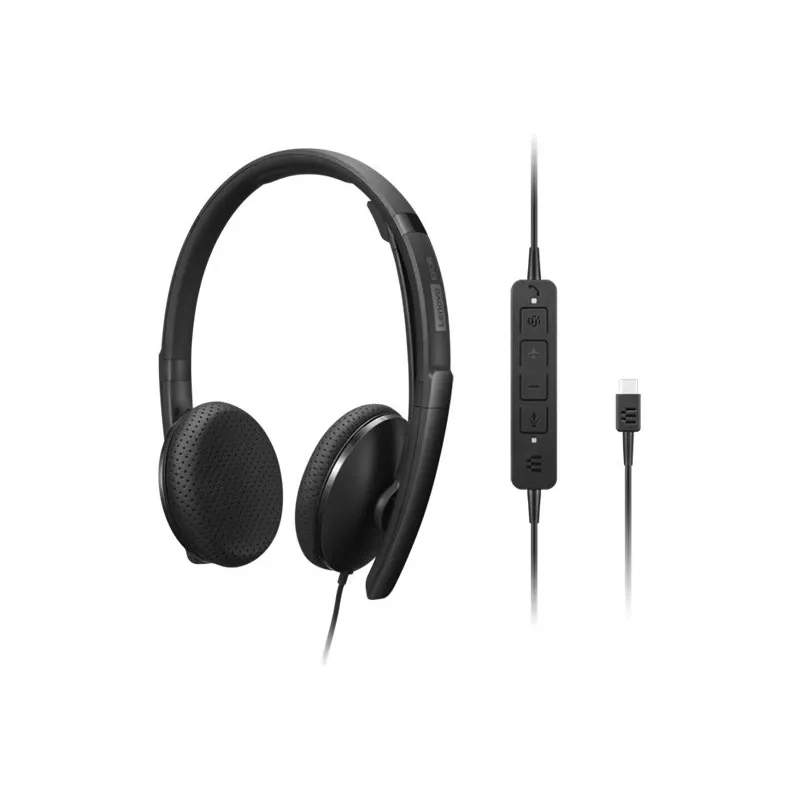 Lenovo 4XD1M45626 ausinės / laisvų rankų įranga Laidinės Ant galvos USB tipo C Juoda