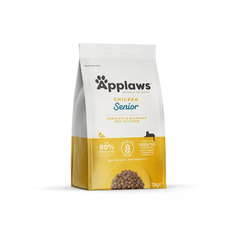 APPLAWS Senior Chicken - sausas kačių maistas - 7,5kg