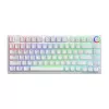 SAVIO PHENIX WHITE belaidė mechaninė klaviatūra, Gateron Red Pro, ABS