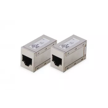 Digitus CAT 6 moduliniai adapteriai ekranuoti 2 vnt. RJ-45 auksiniai kontaktai sidabriniai