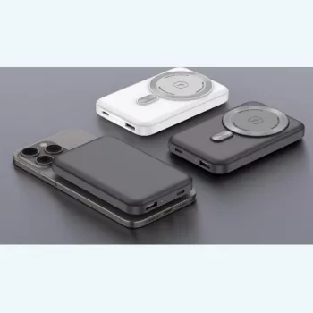 “Extralink MagSafe 10000mAh” maitinimo bankas, grafitas, 38,5 Wh, PD20W+15W, USB-C/USB-A