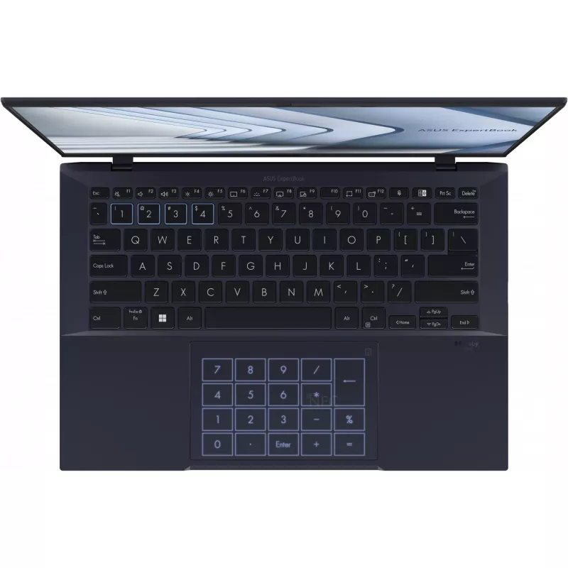 ASUS ExpertBook B9 OLED B9403CVAR-PP1735X Intel Core 7 150U nešiojamas kompiuteris 35,6 cm (14 colių) WQXGA+ 16 GB LPDDR5x-SDRAM 512 GB SSD Wi-Fi 6E (802.11ax) Windows 11 Pro vokiška juoda