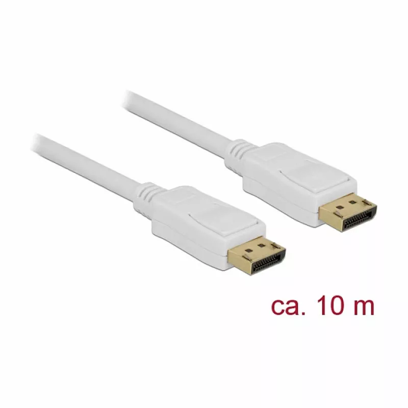 DisplayPort kabelis DeLOCK 84863 10 m Baltas
