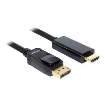 Delock Kabel DisplayPort 1.1 Stecker > High Speed HDMI-A Stecker Passiv 3 m schwarz (82435)