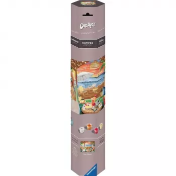 Dėlionės dažymo rinkinys Ravensburger Cozy Cabana 23911 — tapybinės dėlionės veiklos rinkinys