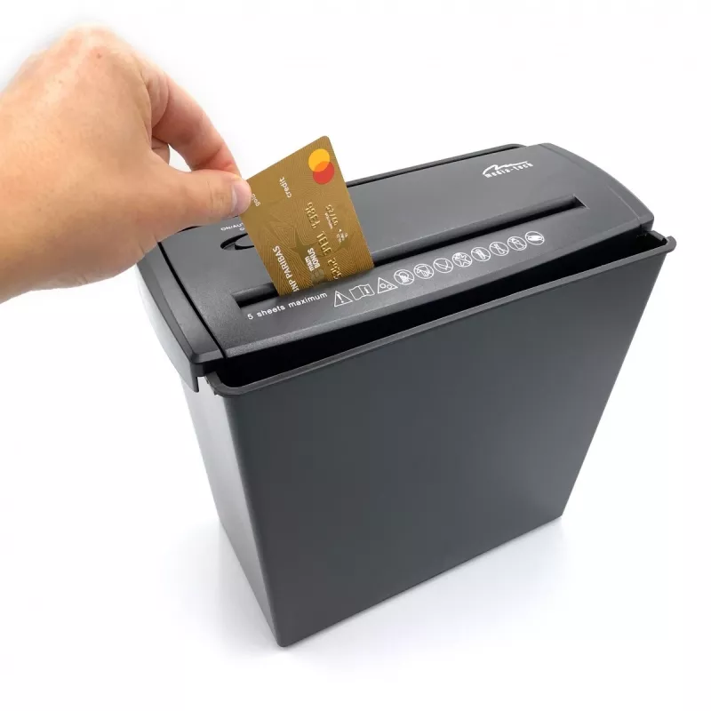 SHREDDER - Dokumentų Smulkintuvas. Smulkina Popierių, Foliją, CD/DVD Diskus, Kreditines Korteles. (MT215)
