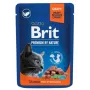 Šlapias kačių maistas Brit Premium Cat Salmon Sterilised pakuotė 100 g, be grūdų, suaugusioms sterilizuotoms katėms, 82% drėgmės