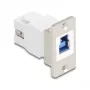 Keystone modulis DELOCK 67337 panelinis USB Type-B į USB Type-A 5 Gbps, sidabrinis/baltas