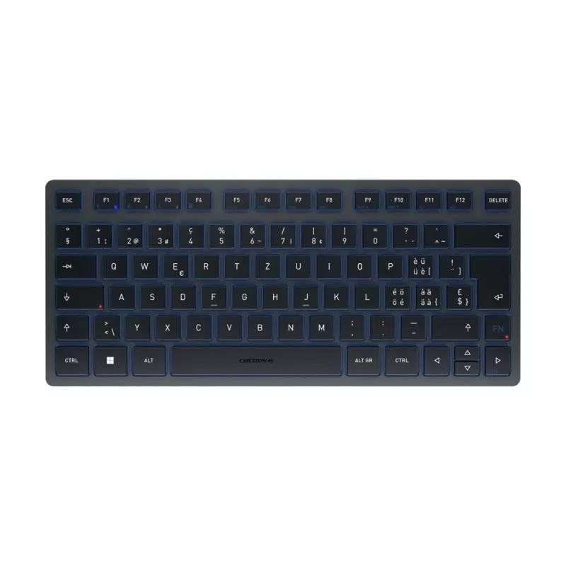 Belaidė klaviatūra CHERRY KW 7100 MINI BT QWERTZ šveicarų mėlyna