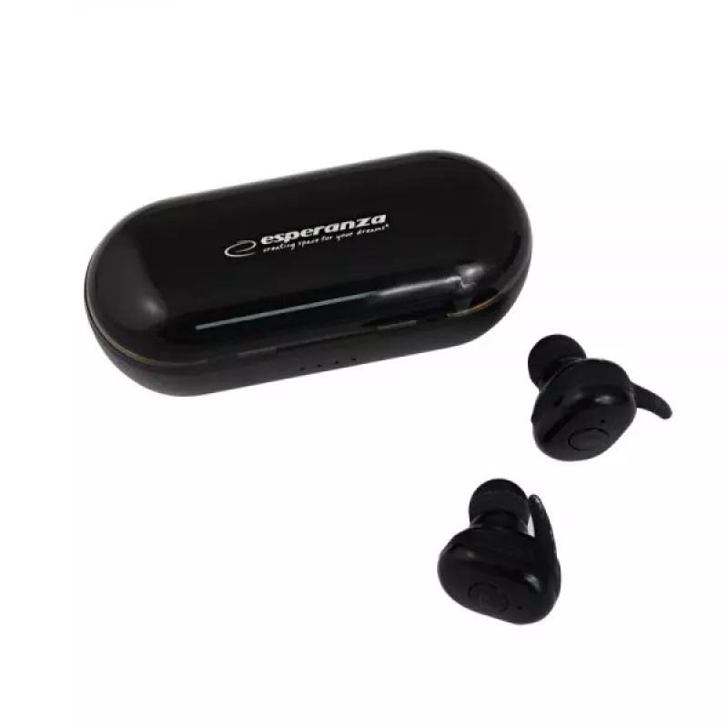 Esperanza TWS CARDERA ausinės belaidės į ausis įdedamos skambučiams / muzikai Bluetooth juodos