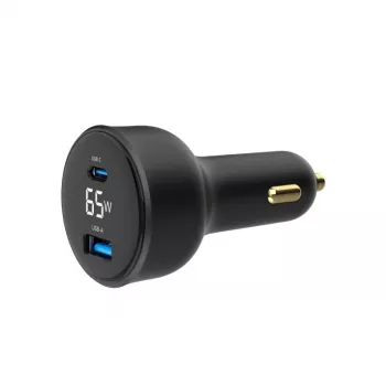MOBILUSIS ĮKROVIKLIS AUTOMOBILIUI USB 2 PORT/TA-UC-AC2PD30LCD-CAR01 GEMBIRD