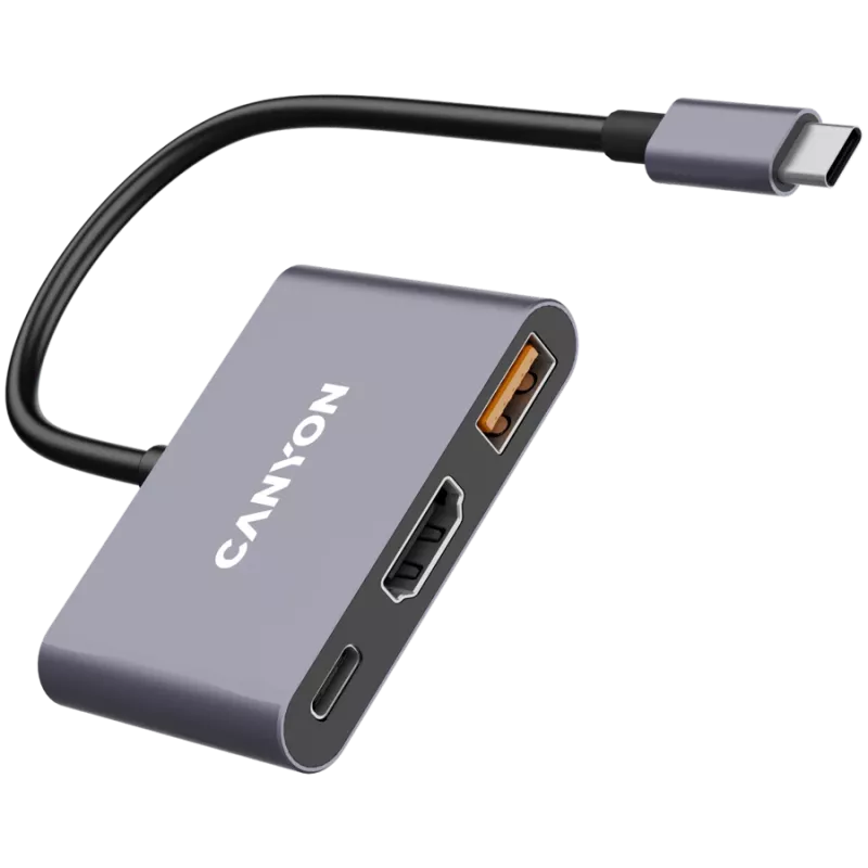 Canyon DS-4 USB Type-C šakotuvas 10000 Mbit/s HDMI USB 3.2 Gen 2