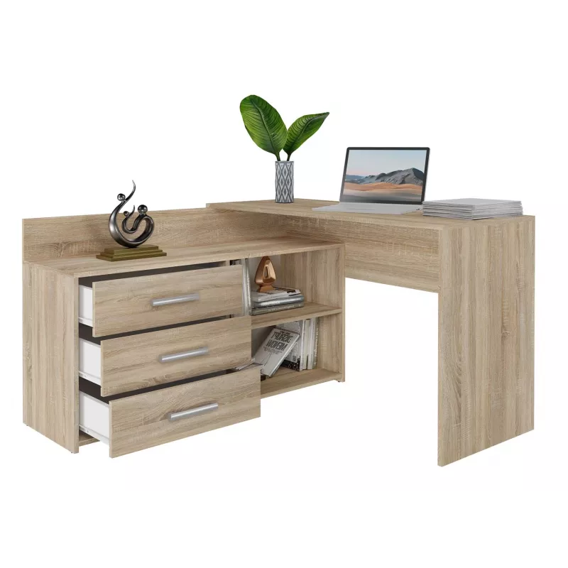 Topeshop DANY SONOMA KPL kompiuterio stalas ąžuolo spalva