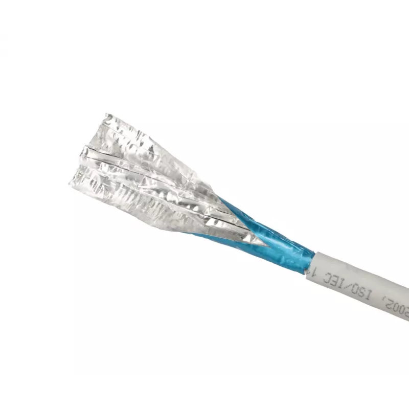 Tinklo kabelis Extralink vytos poros CAT6A FTP (F/FTP) V2 vidinis 500 m pilkas