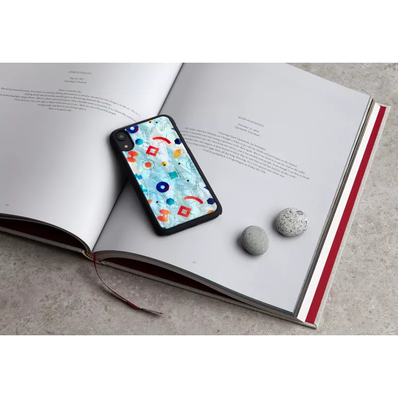 Apsauginis telefono dėklas iKins, skirtas iPhone XR — Juoda Poppin Rock dizainas