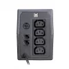 UPS ORVALDI I650 0,6 kVA (360 W) su LCD ekranu ir USB, 4x IEC išėjimai