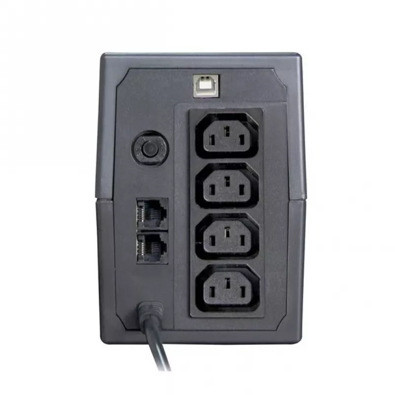 UPS ORVALDI I650 0,6 kVA (360 W) su LCD ekranu ir USB, 4x IEC išėjimai