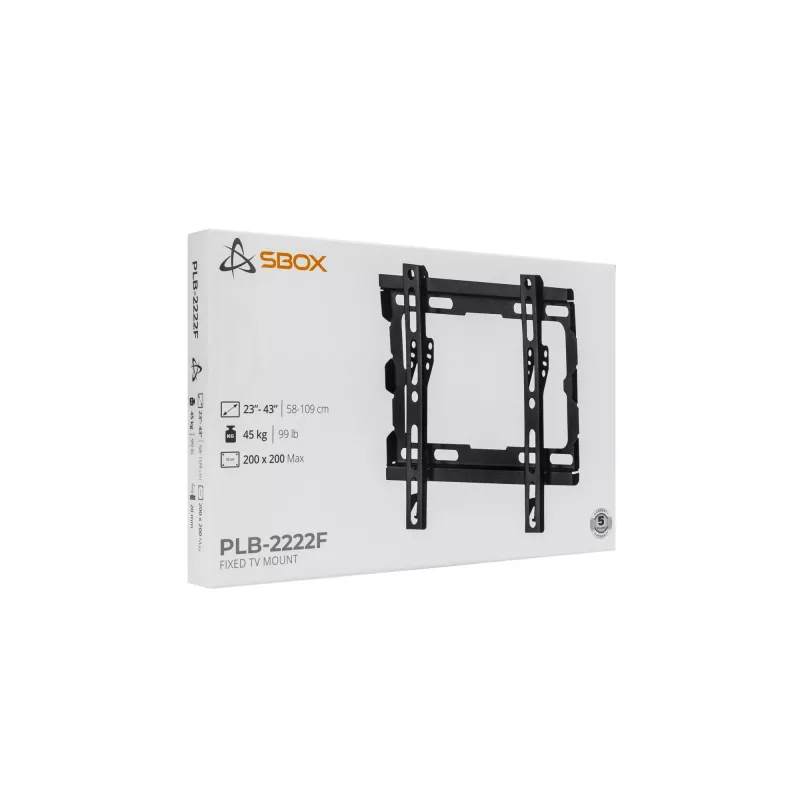 SBOX PLB-2222F-2 TV sieninio laikiklio kronšteinas 23–43 kg, 200x200 VESA