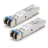 Extralink SFP 1,25G modulis, 2 vnt. pakuotėje, 1,25 Gbps, LC/UPC, 1310 nm, 20 km, vienmodis, DOM