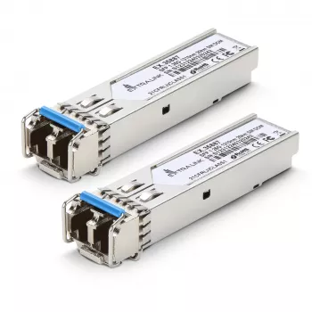 Extralink SFP 1,25G modulis, 2 vnt. pakuotėje, 1,25 Gbps, LC/UPC, 1310 nm, 20 km, vienmodis, DOM