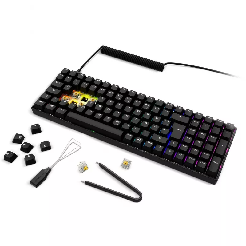 Sharkoon SGK50 S2 klaviatūra žaidimams RF belaidė QWERTZ vokiška