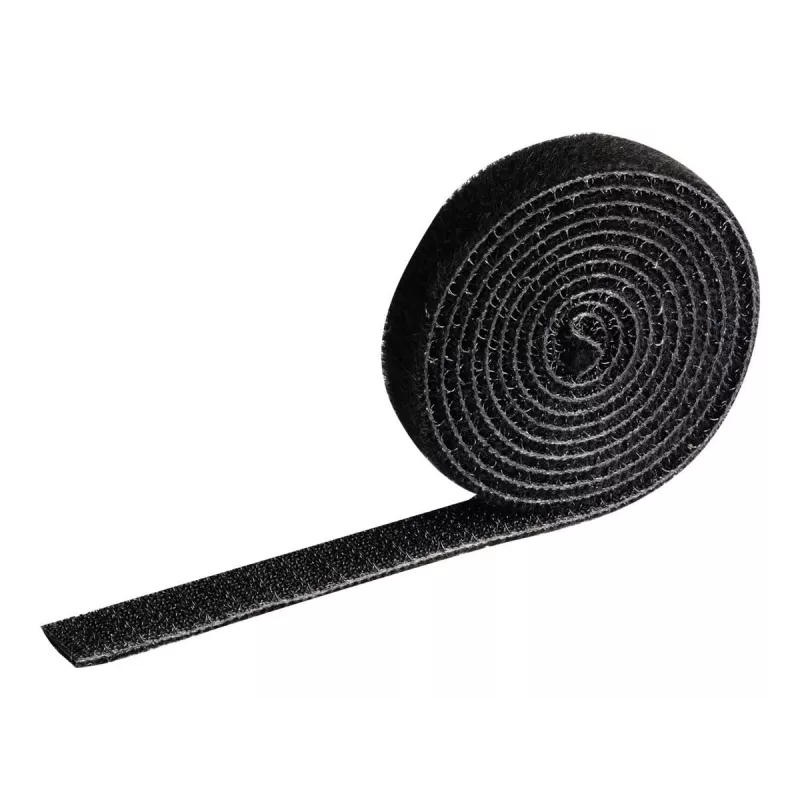 Kabelių raištis Durable Cavoline Grip 10 Kabliukas ir kilpa Juodas