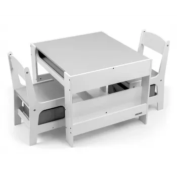 Vaikų baldų rinkinys Milly Mally Sven White – modelis 5488, baltos apdailos