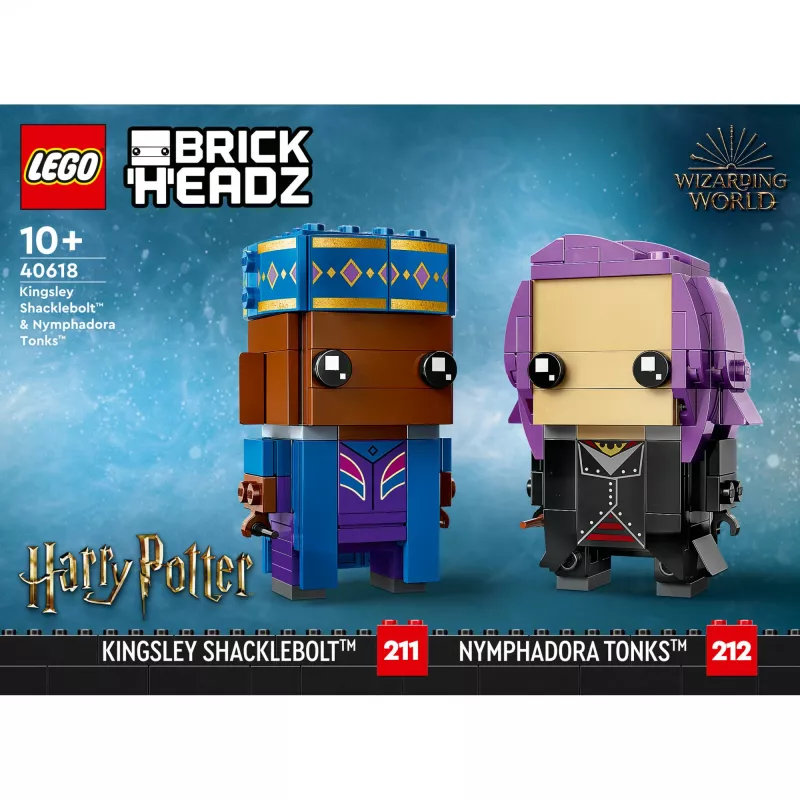 Lego Brickheadz Haris Poteris 40618 Kingsley Shacklebolt ir Nimfadora Tonks
