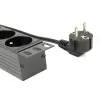 EnerGenie EG-PDU-014-F Stovo maitinimo skirstytuvas (8 FR lizdai, 1U, 16A, Schuko kištukas, 3 m, juoda spalva)