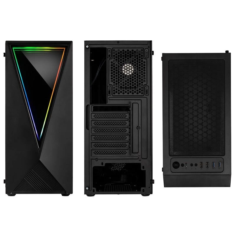 Kolink VOID RGB bokšto korpusas juodas LED ventiliatorius langas dulkių filtras PC E