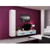 TV staliukas cama meble VIGO NEW 30/180/40, balta blizgi viršutinė dalis, medienos drožlių plokštė, 1800×400×300 mm