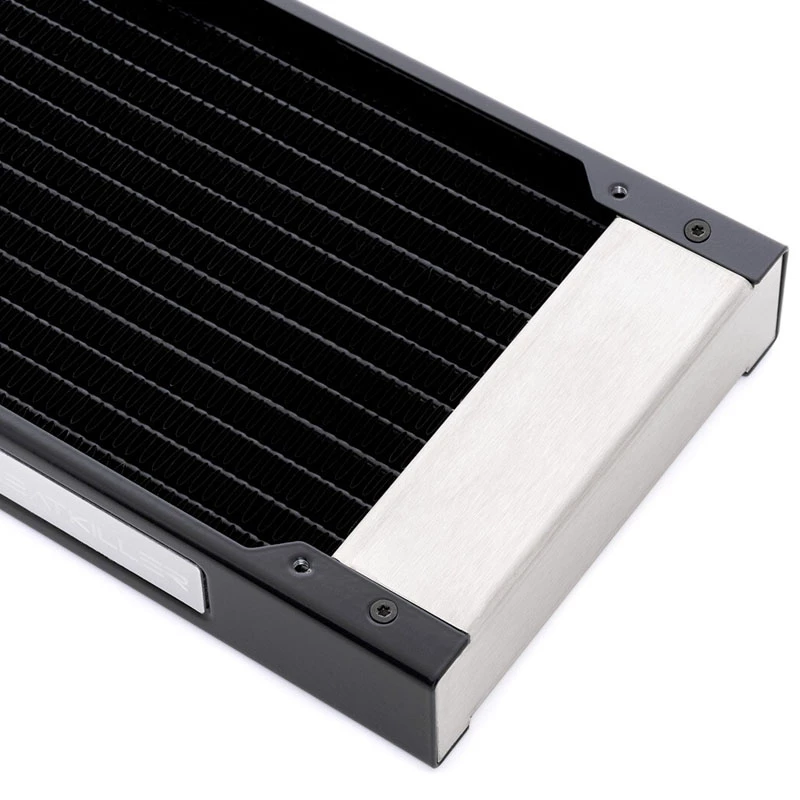 Radiatoriaus blokas Watercool 24101 — žalvaris/varis/nerūdijantis plienas, 278×120×30 mm, juodas