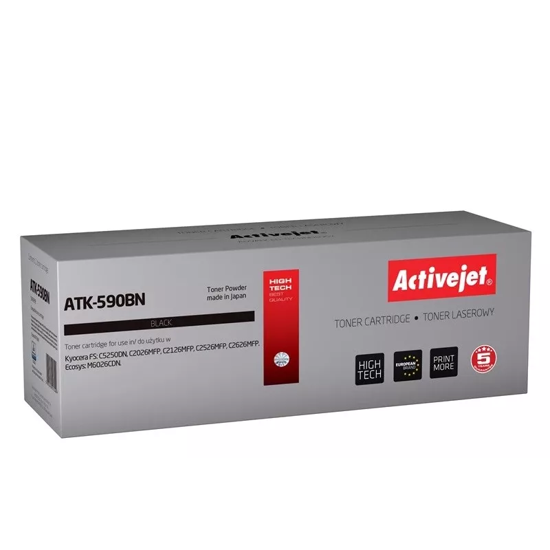 Activejet ATK-590BN dažiklis (pakaitalas Kyocera TK-590BK; Supreme; 7000 puslapių; juodas)