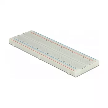 Breadboard DELOCK 18313 — belituojamoji prototipavimo plokštė, plastikinė, 55×165×9 mm, balta