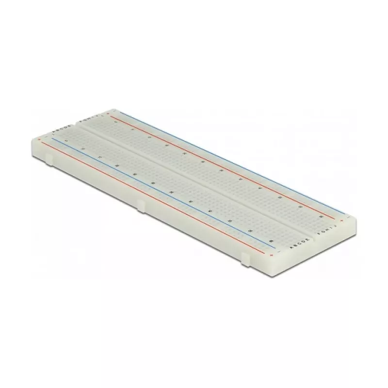 Breadboard DELOCK 18313 — belituojamoji prototipavimo plokštė, plastikinė, 55×165×9 mm, balta