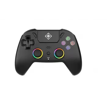 Belaidis žaidimų valdiklis DELTACO GAM-189 RGB Hall Effect juodas — belaidis, RGB apšvietimas, Hall efekto jutikliai