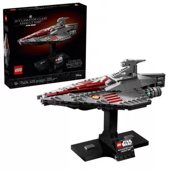 LEGO Star Wars Acclamator klasės atakos laivas, rinkinys 75404 — konstravimo rinkinys, 450 dalių, parodos modelis 130×150×230 mm