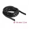 DeLOCK spiralinė žarna lanksti 2 m x 14 mm juoda polietileno