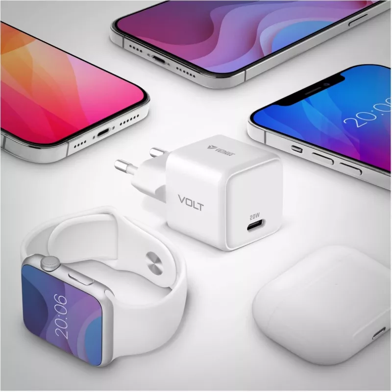 USB‑C sieninis įkroviklis YENKEE YAC G20 20W 3A Power Delivery