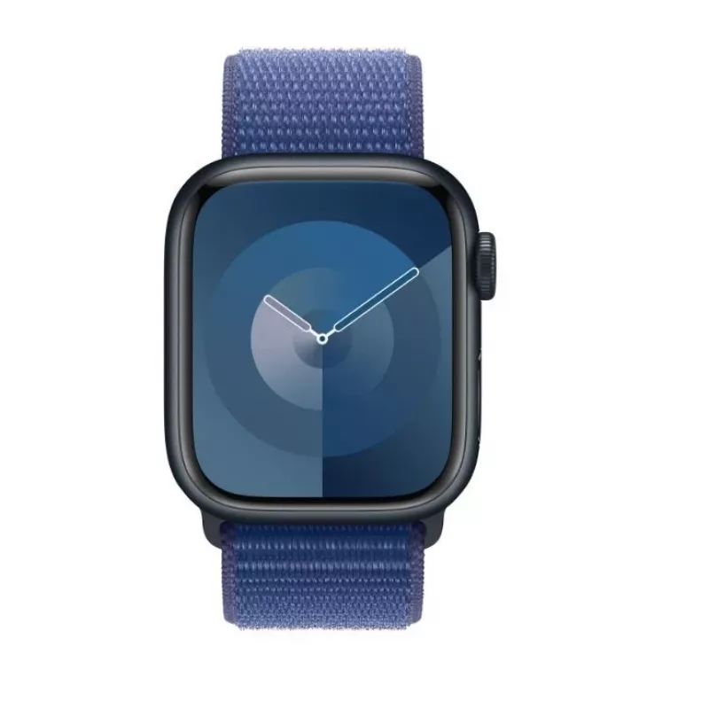 Laikrodžio dirželis Apple 41mm Ocean Blue Sport Loop — nailonas, perdirbtas poliesteris, spandeksas, 76×237×12,5 mm