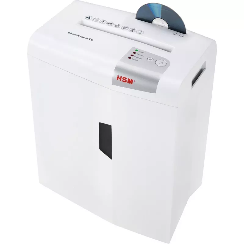 HSM shredstar X10 dokumentų smulkintuvas, 4,5 x 30 mm + atskiras CD pjovimo mechanizmas