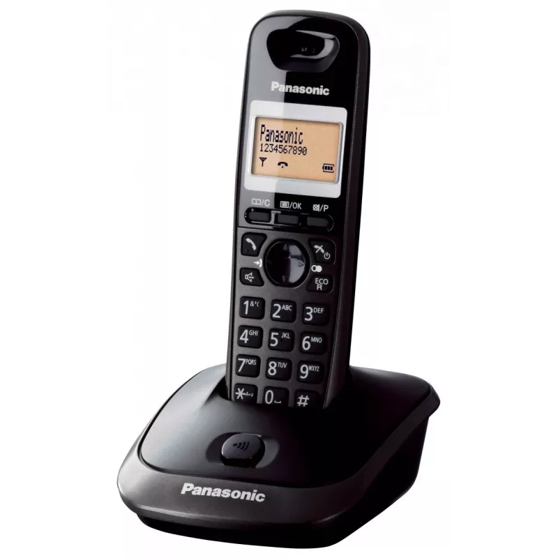 Panasonic KX-TG2511 DECT telefonas juodas su skambintojo ID