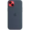 Silikoninis dėklas dėklas Apple iPhone 14 Plus MagSafe Storm Blue