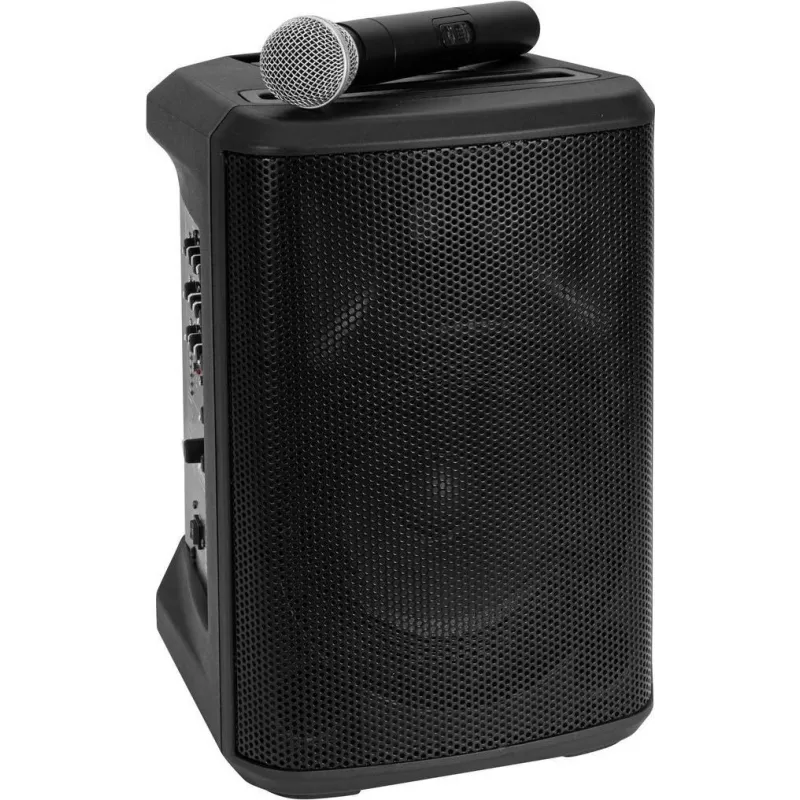 Nešiojama belaidė PA sistema Omnitronic PORTY-8A — 8 colių aktyvi kolonėlė, 200 W