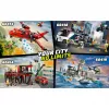 Konstruktorius LEGO City gaisrinė su sukiojamų kopėčių automobiliu 60414 — 843 detalės, 5 minifigūrėlės, 220×320×140 mm