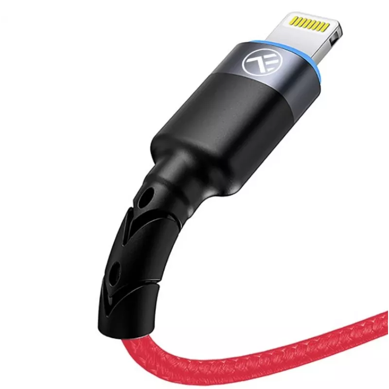 USB į Lightning duomenų kabelis Tellur, 3A, 1,2 m, LED indikatorius, raudonas
