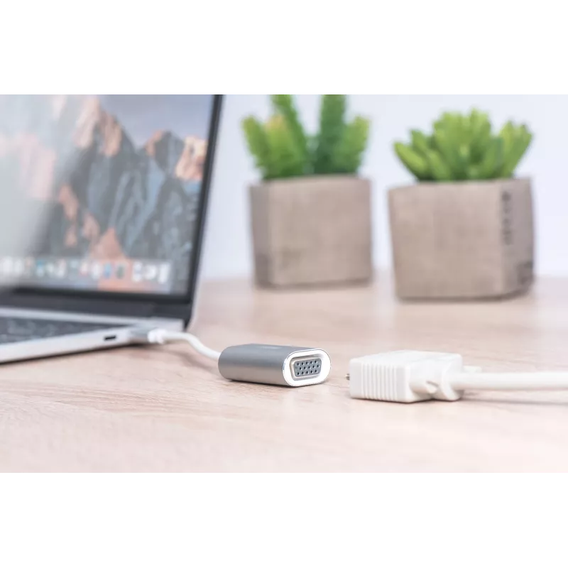 DIGITUS DA-70837 Vaizdo adapteris VGA 1080p FHD į USB 3.0 Type C, aliuminis